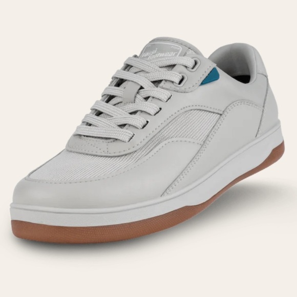 Vessi Courtside Classic Fog Gray Waterproof Lace Up Low Top Sneakers NWOB - Picture 4 of 13